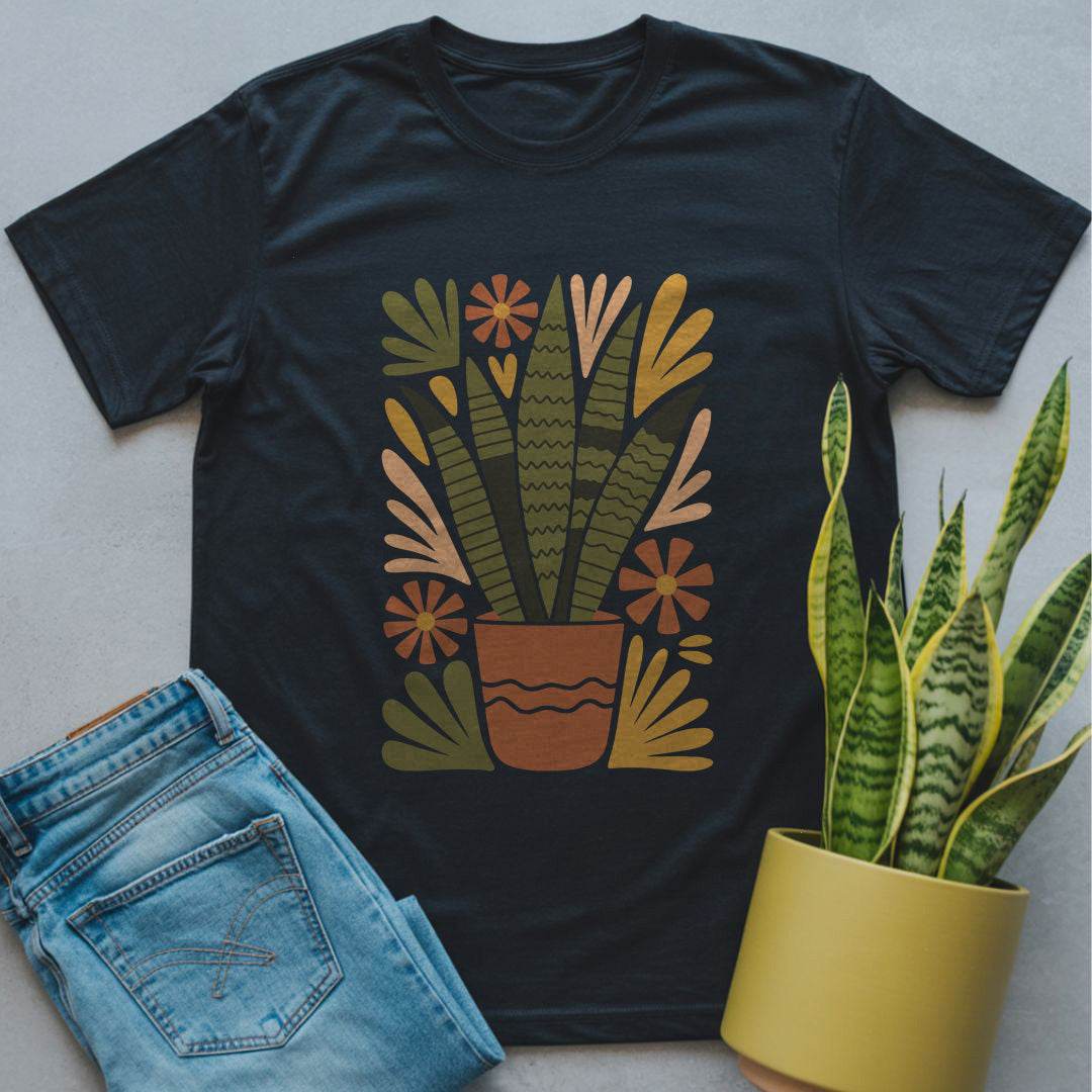 70s Snake Plant Shirt Black / S