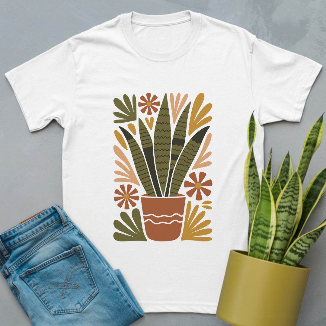 70s Snake Plant Shirt White / S