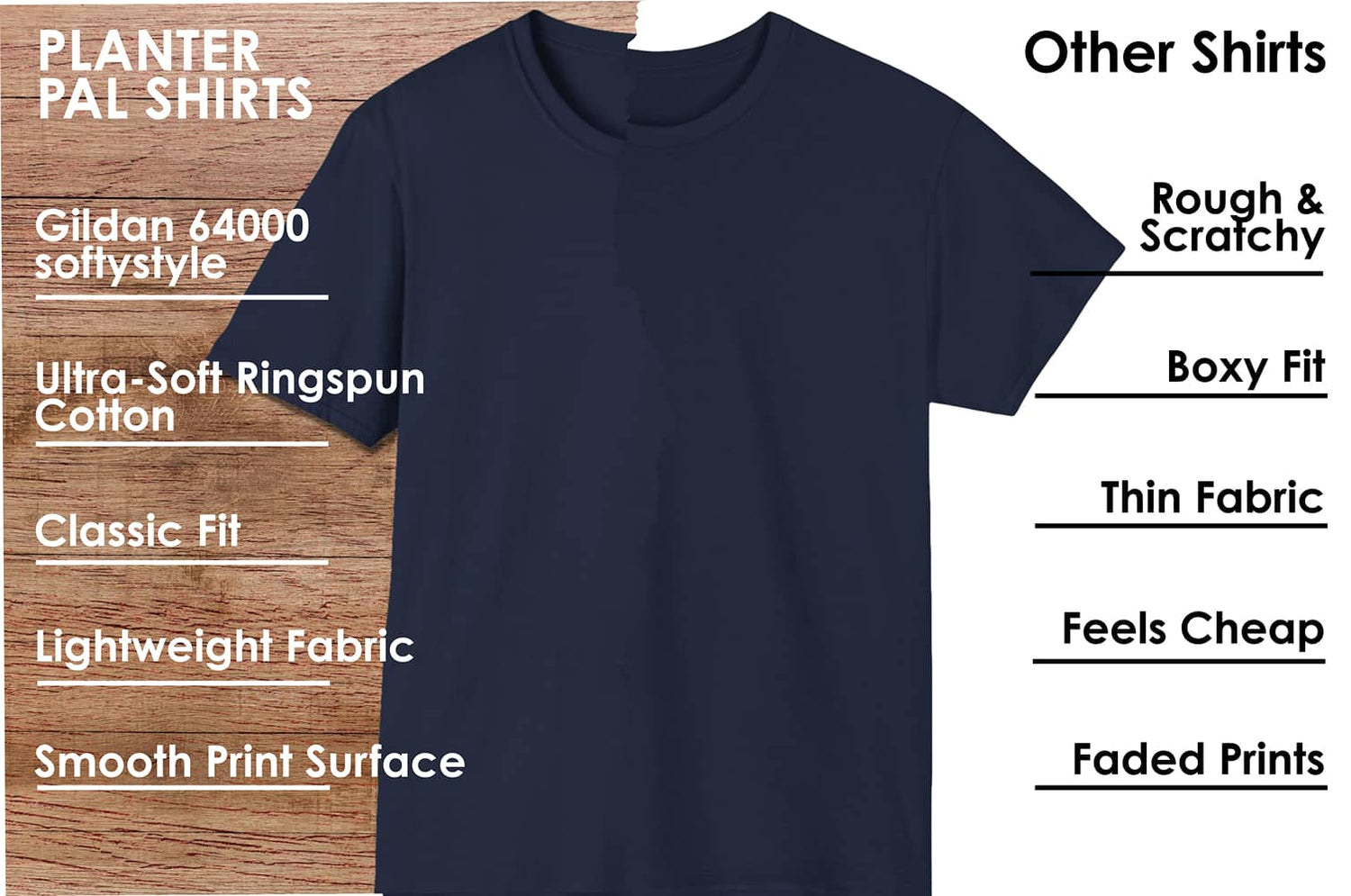 Planter Pal shirt quality points