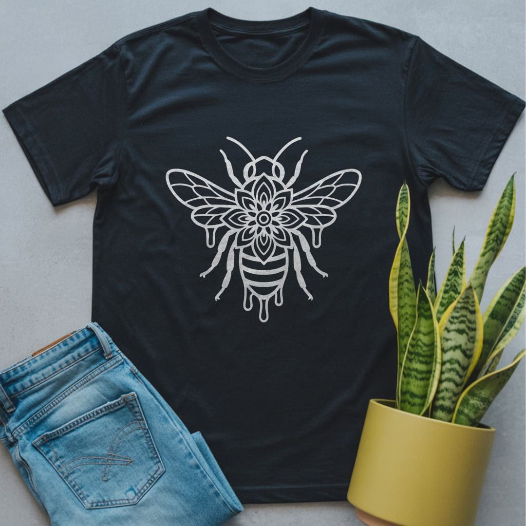 Bee Mandala Shirt Black / S