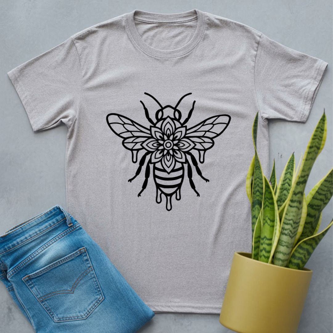 Bee Mandala Shirt Sport Grey / S