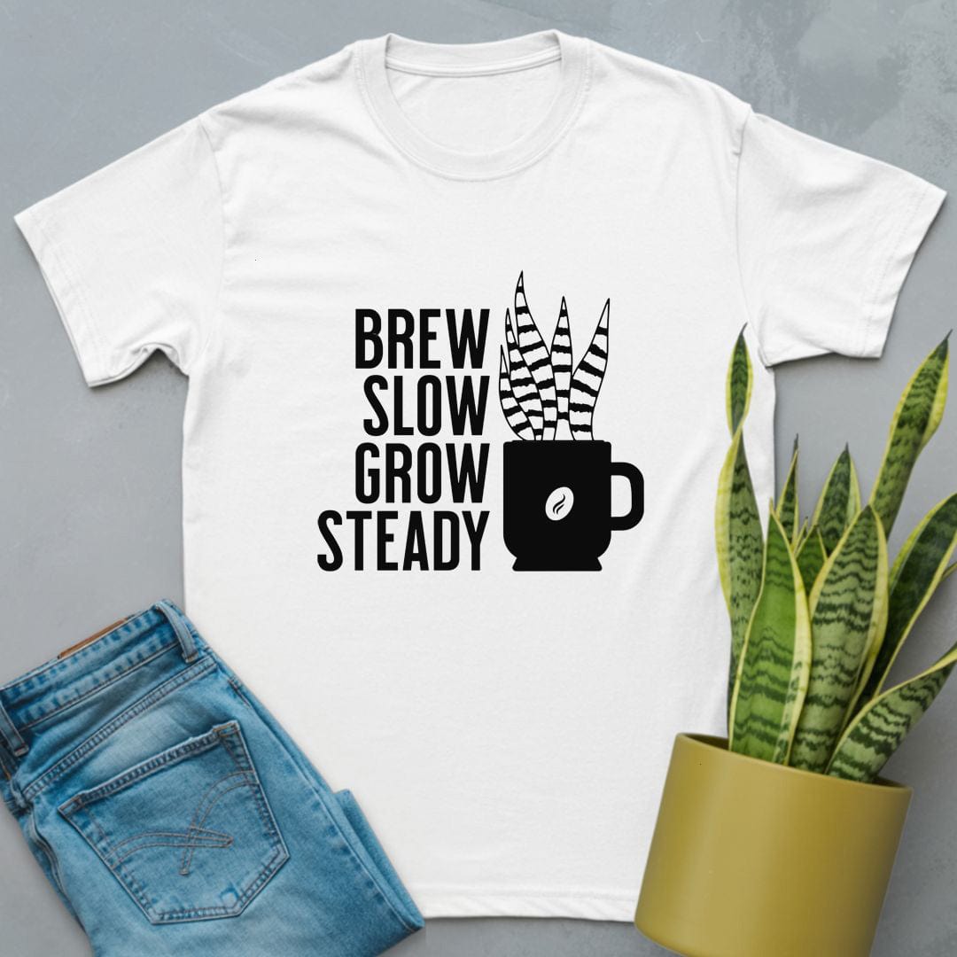 Brew Slow Grow Steady Shirt White / S