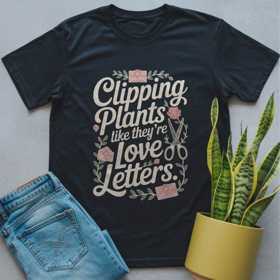 Clipping Plants With Love Shirt Black / S