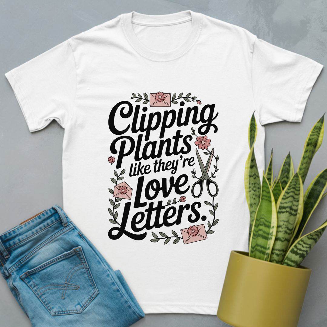 Clipping Plants With Love Shirt White / S