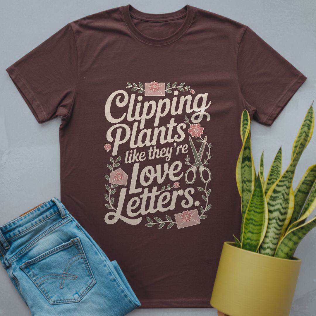 Clipping Plants With Love Shirt Dark Chocolate / S