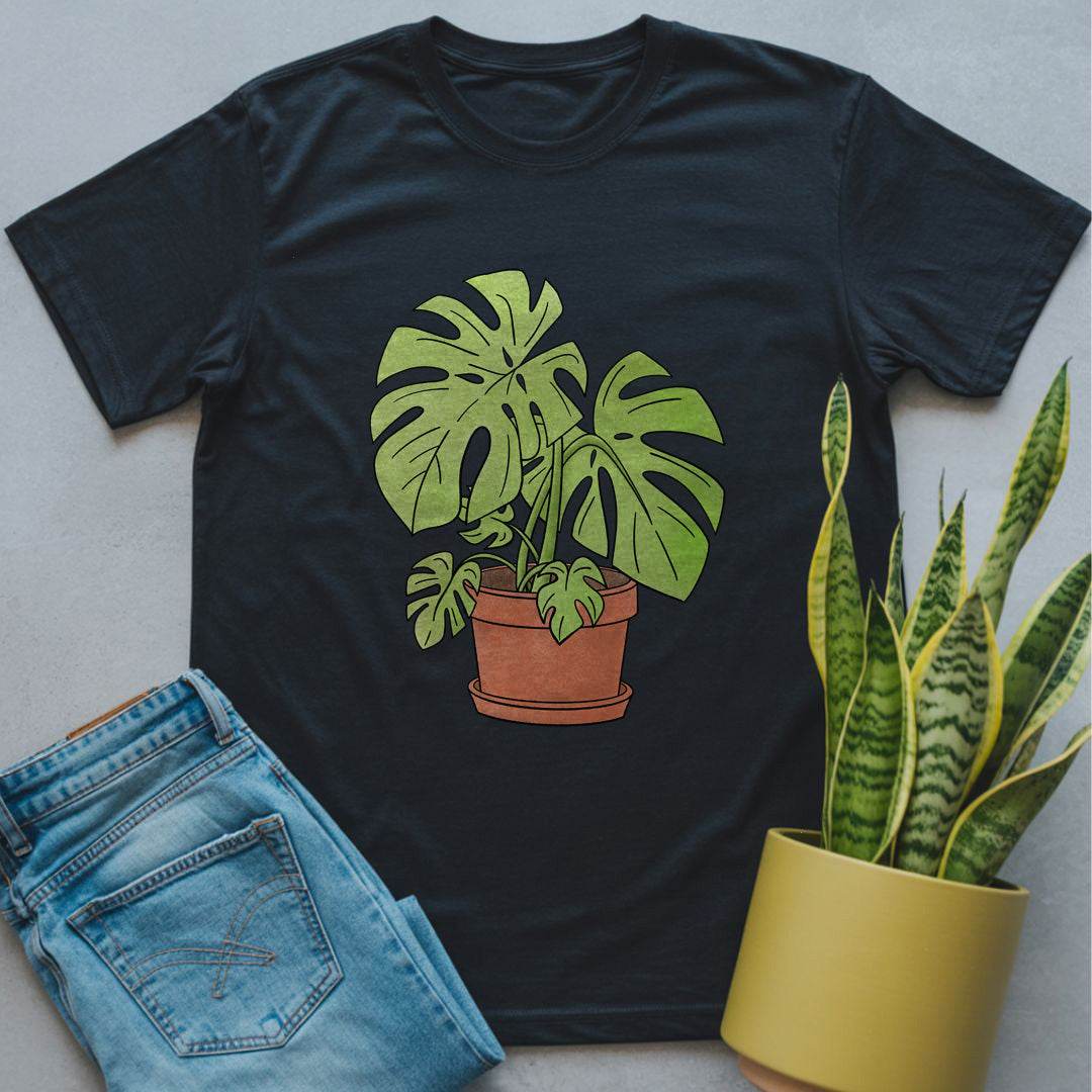 Colorful Monstera Shirt Black / S