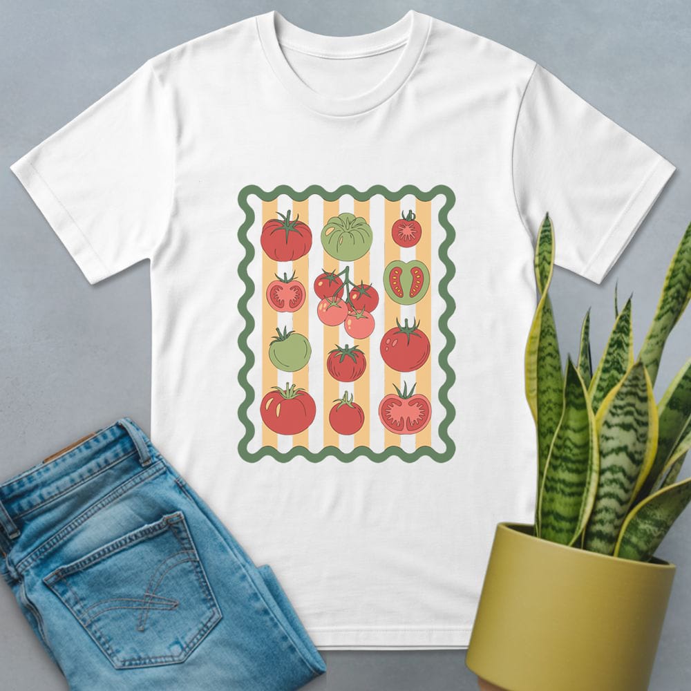 Decorative Tomatoes Shirt White