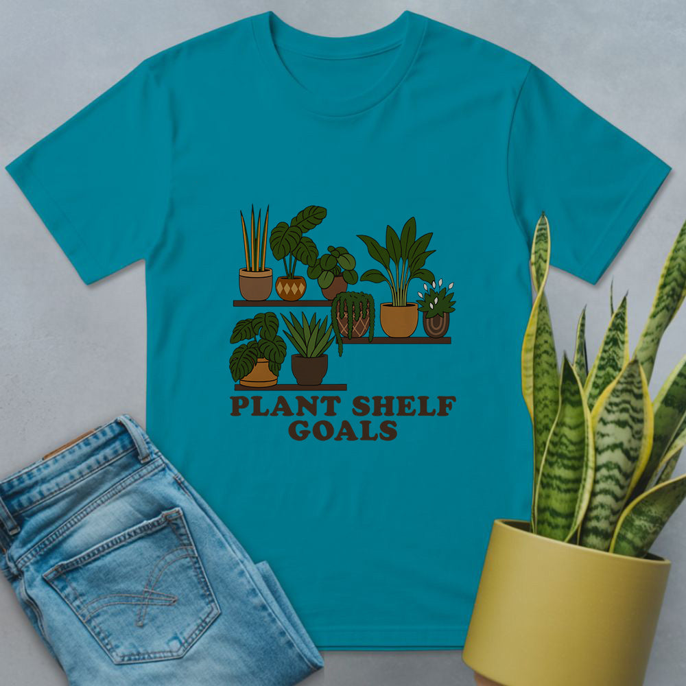 Houseplant Shelf Vibes Shirt Tropical Blue