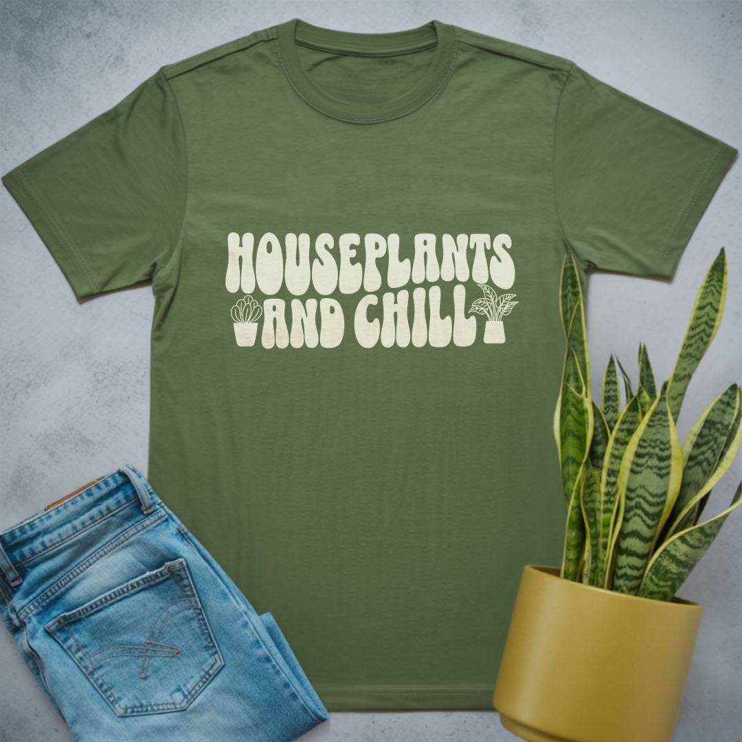 Houseplants and Chill Shirt Military Green / S