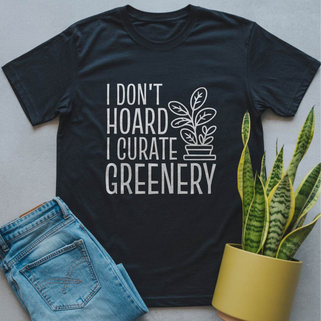 I Curate Greenery Shirt Black / S