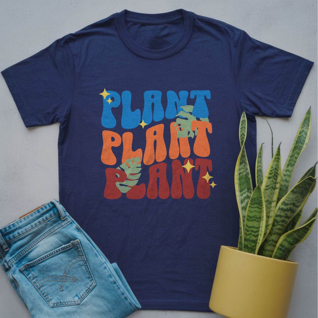 Leafy Plant Bliss Shirt Navy / S
