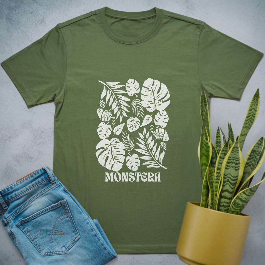 Monstera Dreams Shirt Military Green / S