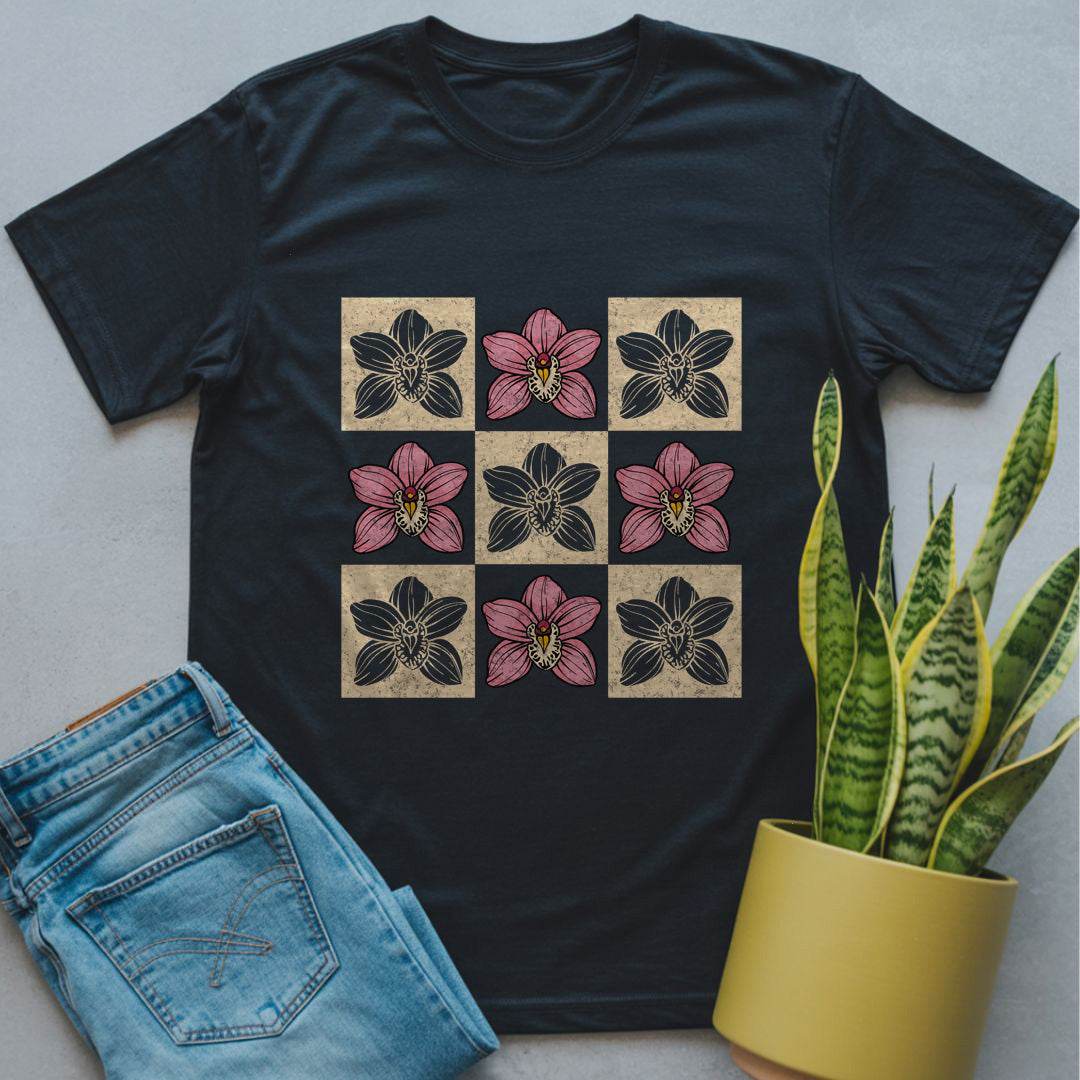 Orchid Grid Delight Shirt Black / S