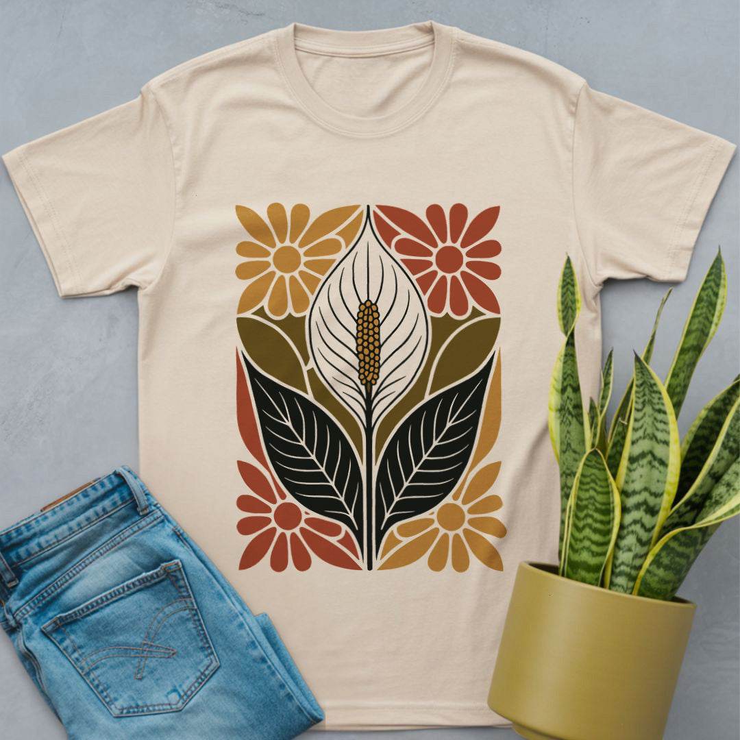 Peace Lily Abstract Shirt Natural / S
