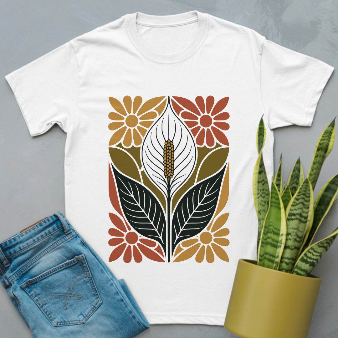 Peace Lily Abstract Shirt White / S