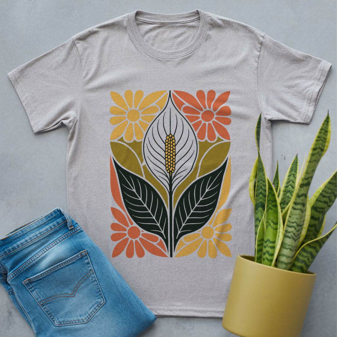 Peace Lily Abstract Shirt Sport Grey / S