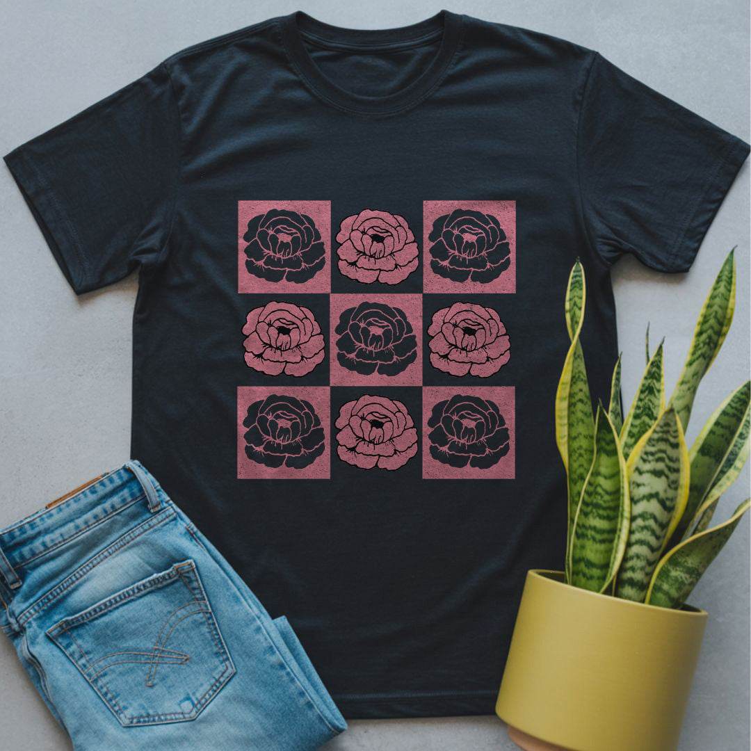 Peony Paradise Shirt Black / S