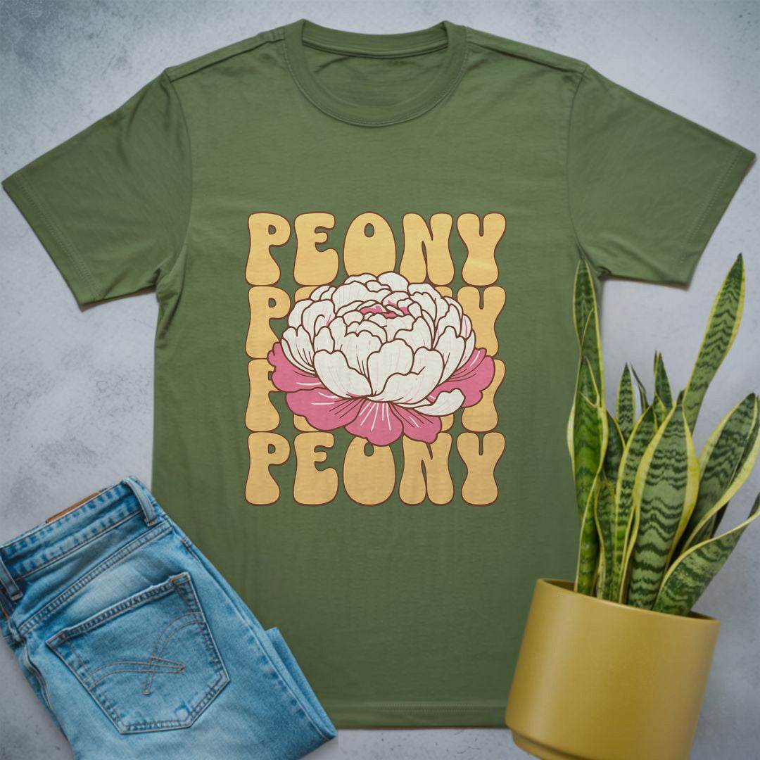 Peony Retro Shirt Military Green / S