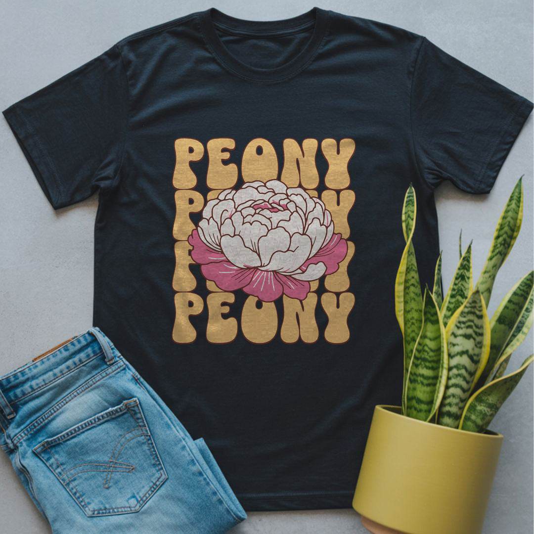 Peony Retro Shirt Black / S