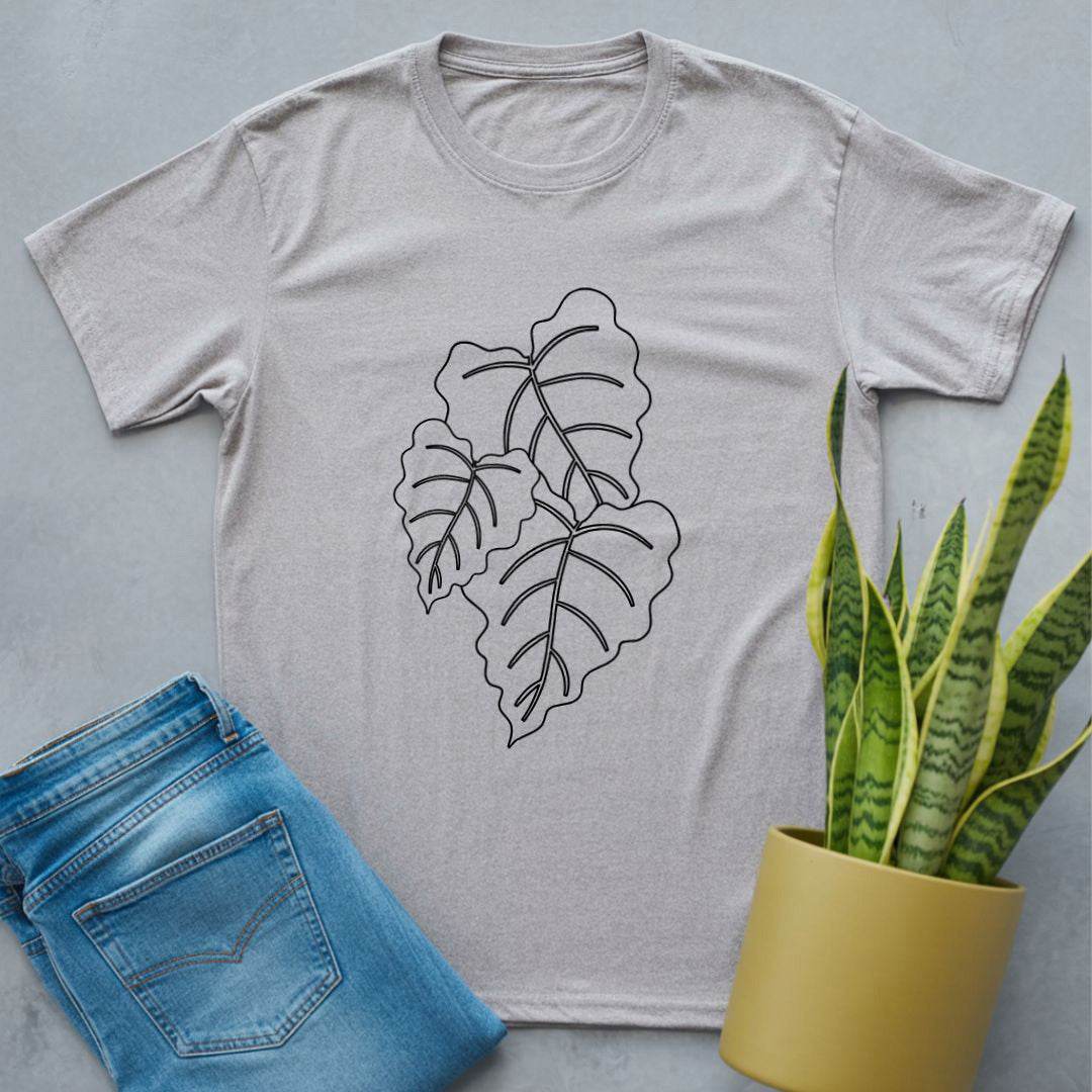 Philodendron Leaves Line Art Shirt Sport Grey / S