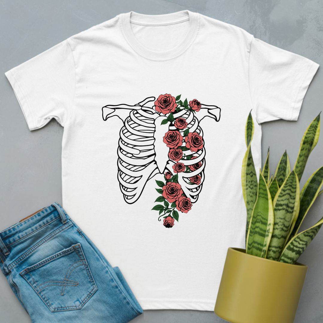 Roses and Ribs Shirt White / S