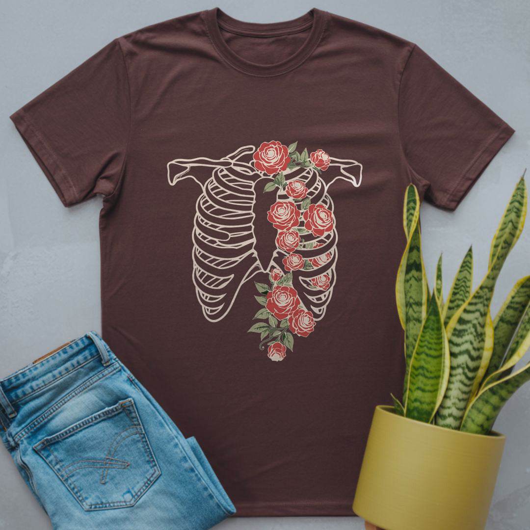 Roses and Ribs Shirt Dark Chocolate / S