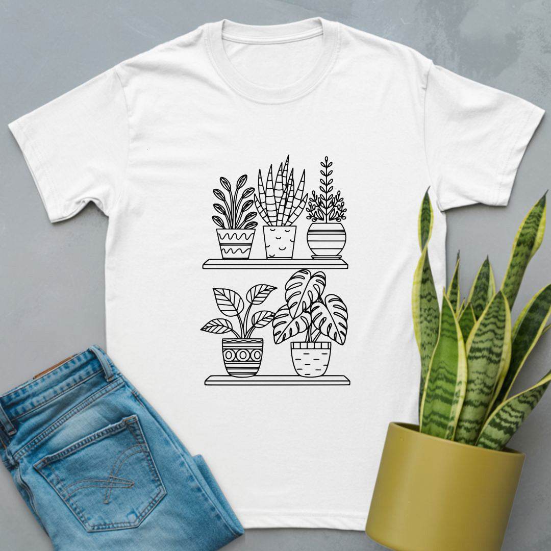 Shelfie of Houseplants Shirt White / S