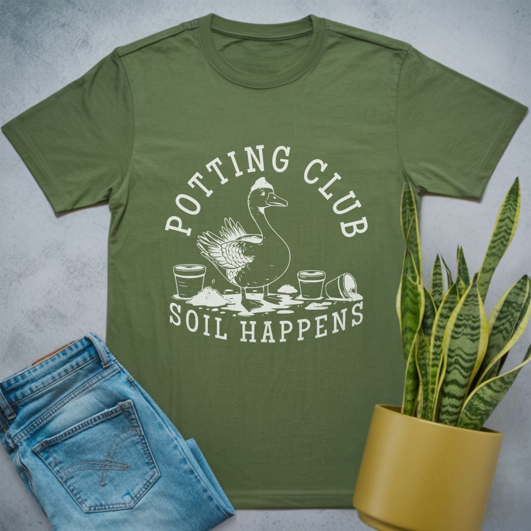 Silly Goose Potting Club Shirt Military Green / S