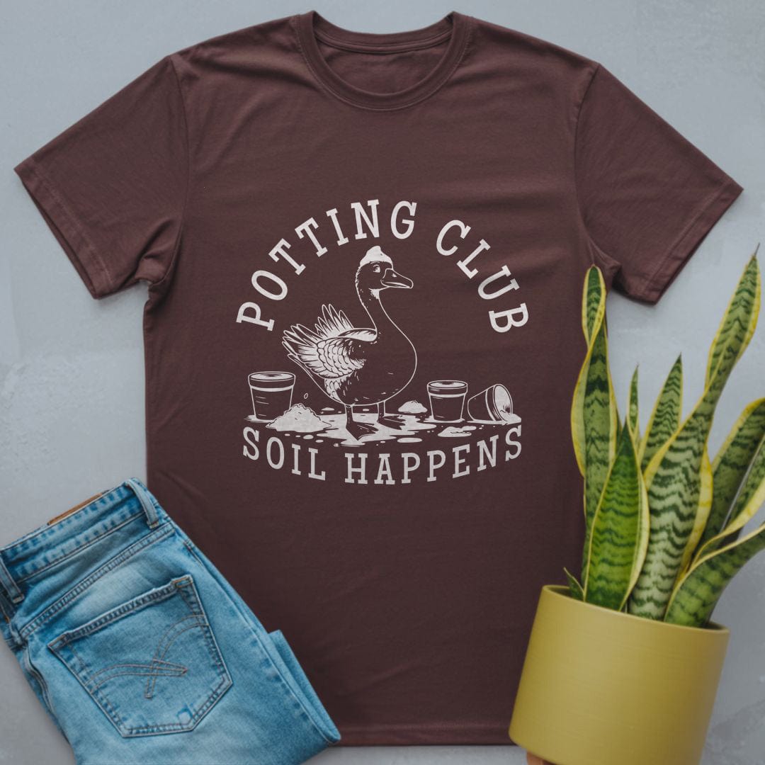 Silly Goose Potting Club Shirt Dark Chocolate / S