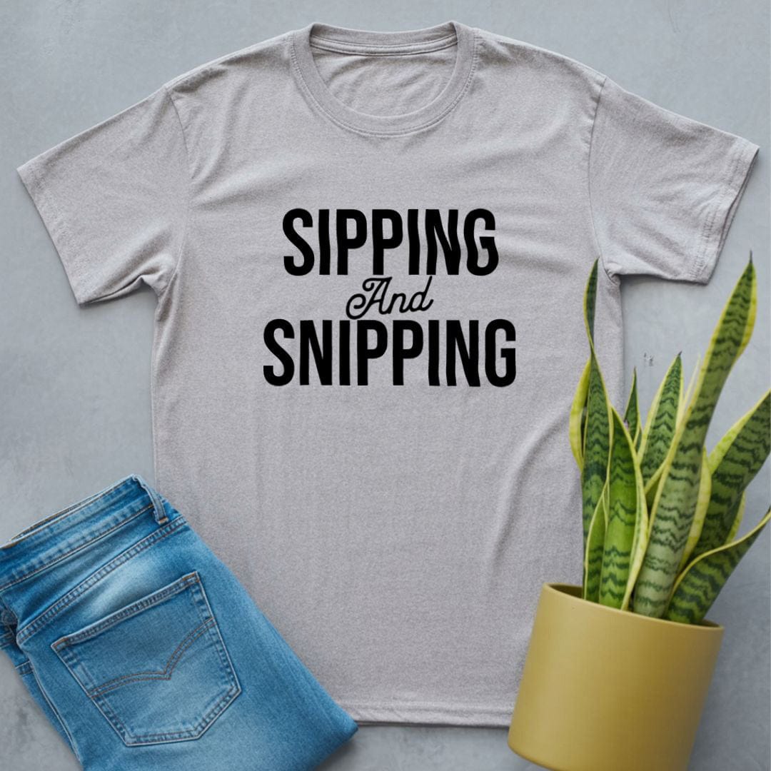 Sipping and Snipping Shirt Sport Grey / S