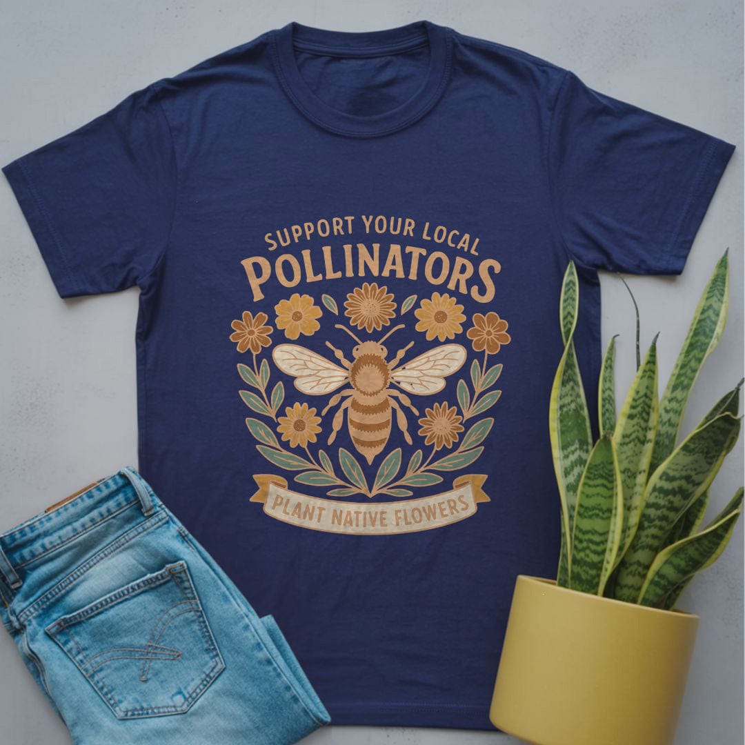 Support Local Pollinators Shirt Navy / S