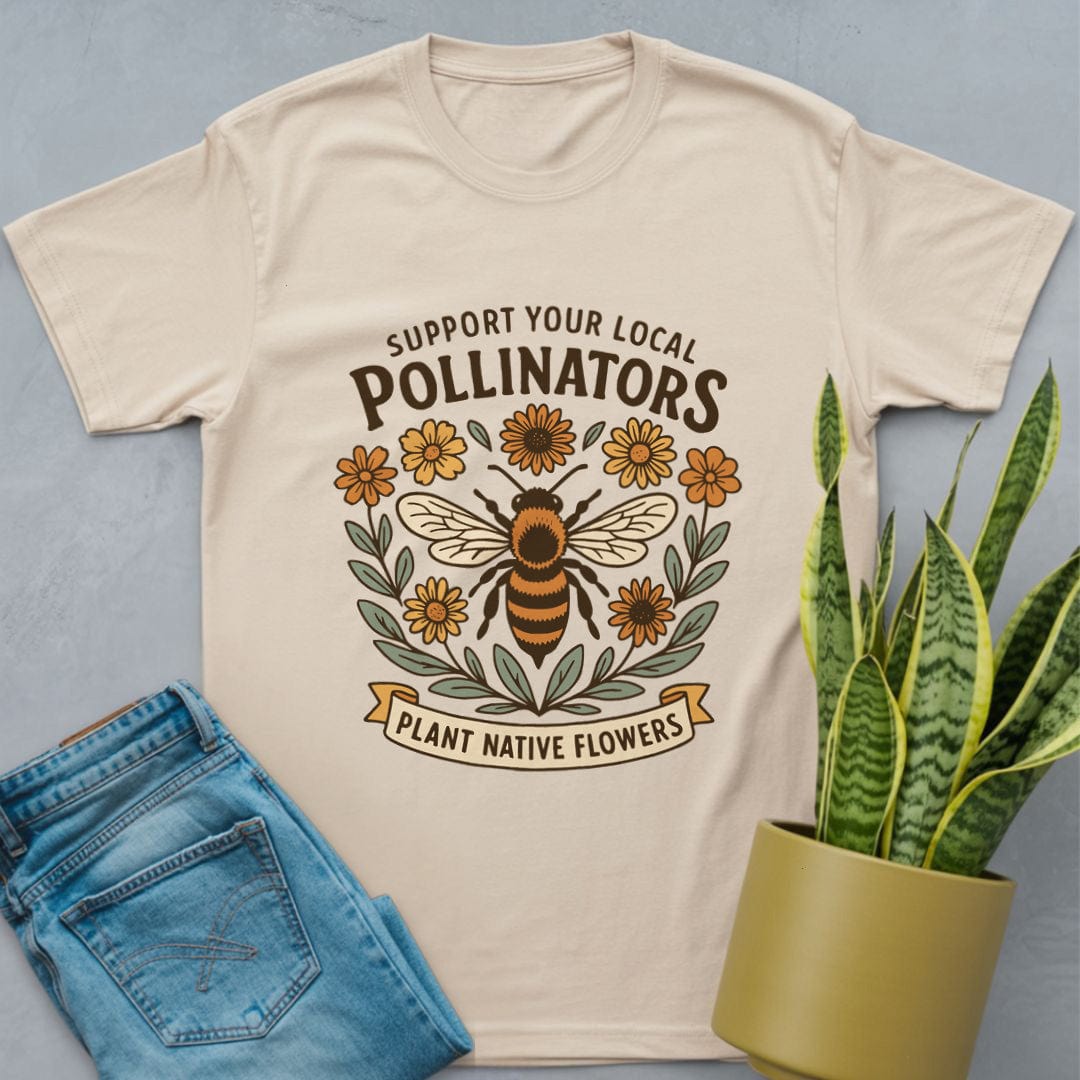 Support Local Pollinators Shirt Natural / S