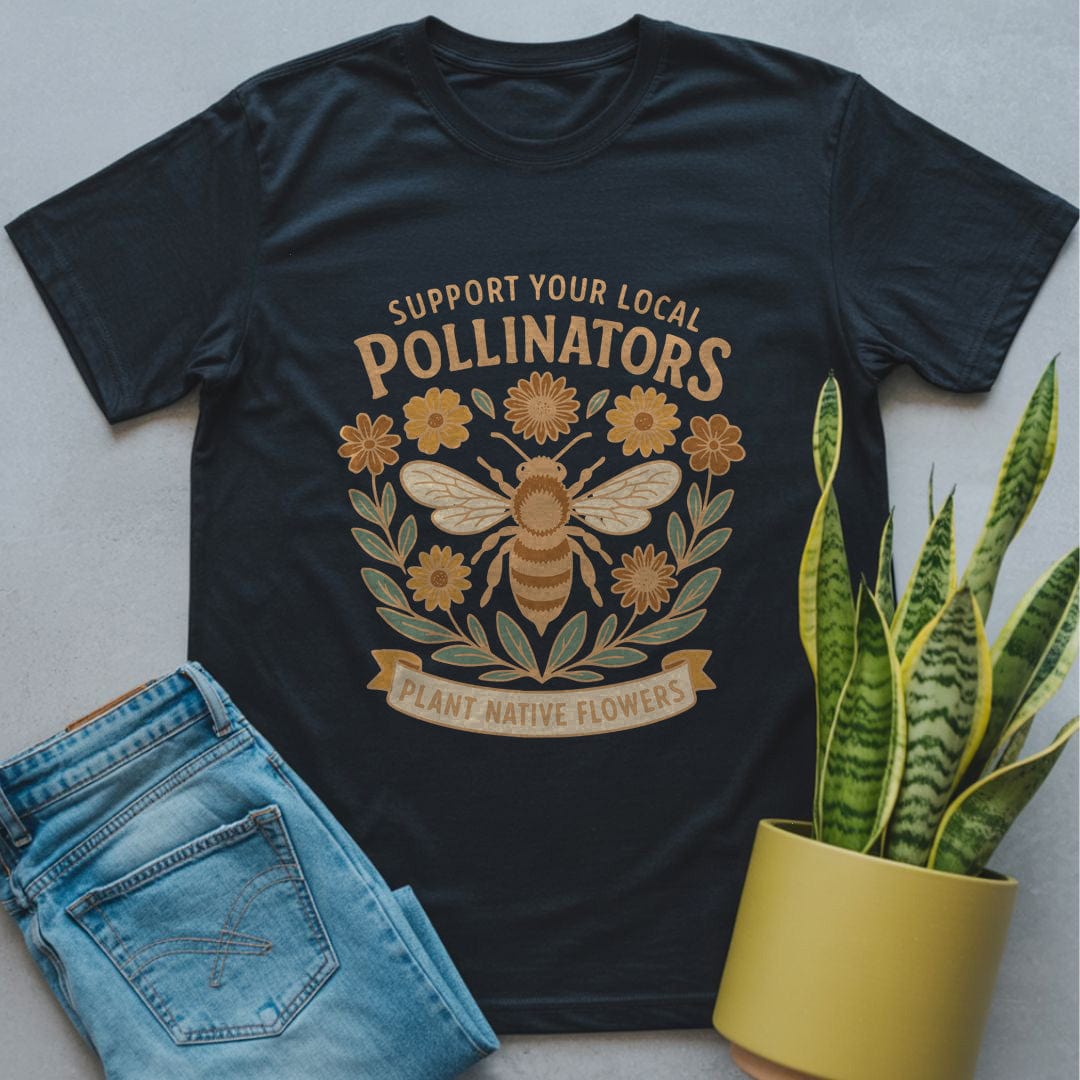 Support Local Pollinators Shirt Black / S