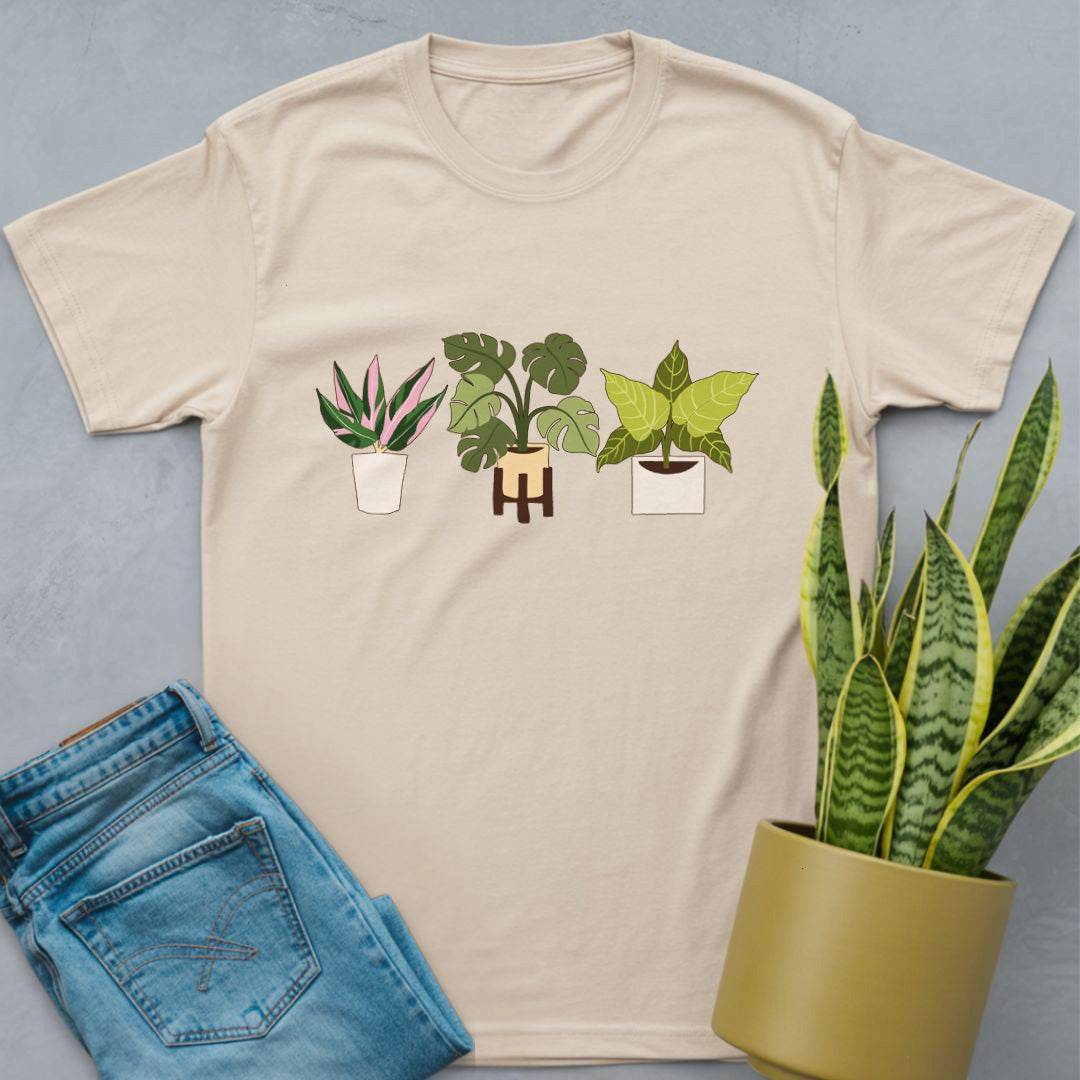 Three Philodendrons in a Row Shirt Natural / S