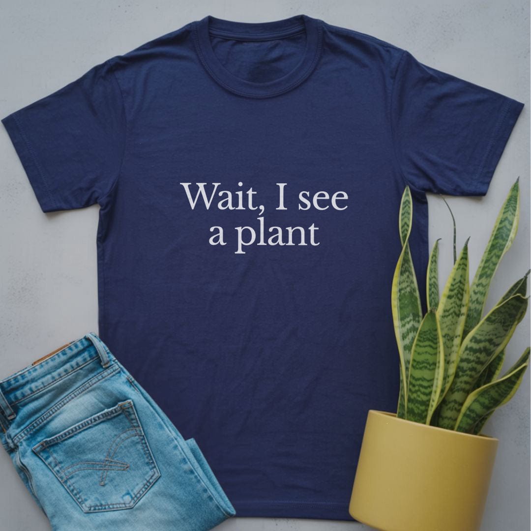 Wait I See a Plant Shirt Navy / S