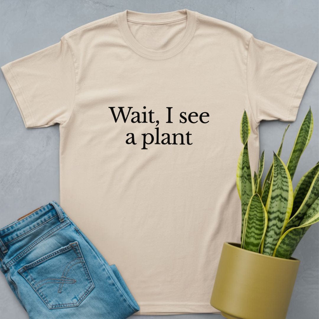 Wait I See a Plant Shirt Natural / S