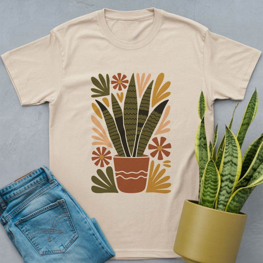 70s Snake Plant Shirt Natural / S