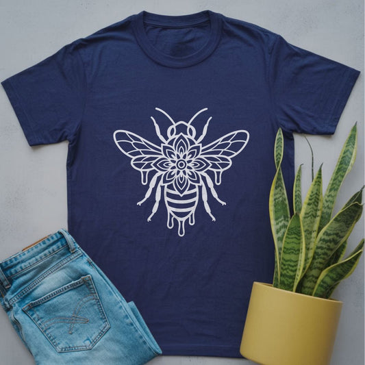 Bee Mandala Shirt Navy / S