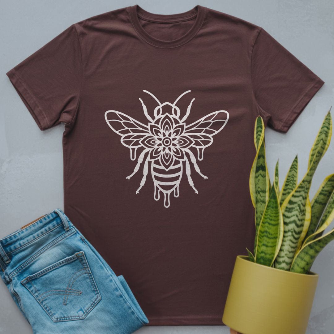 Bee Mandala Shirt Dark Chocolate / S