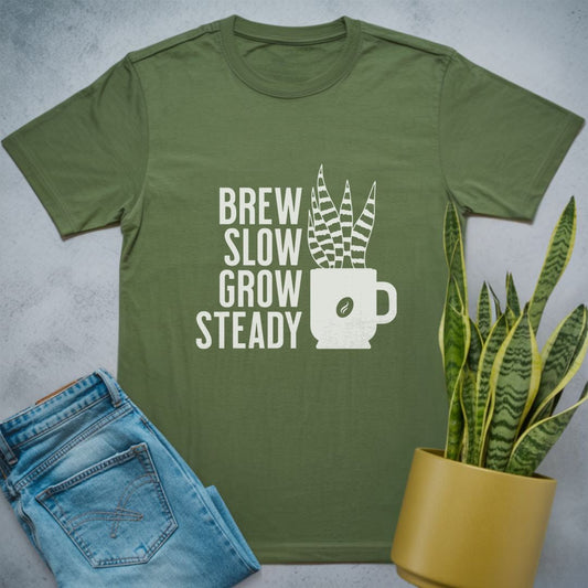 Brew Slow Grow Steady Shirt Military Green / S