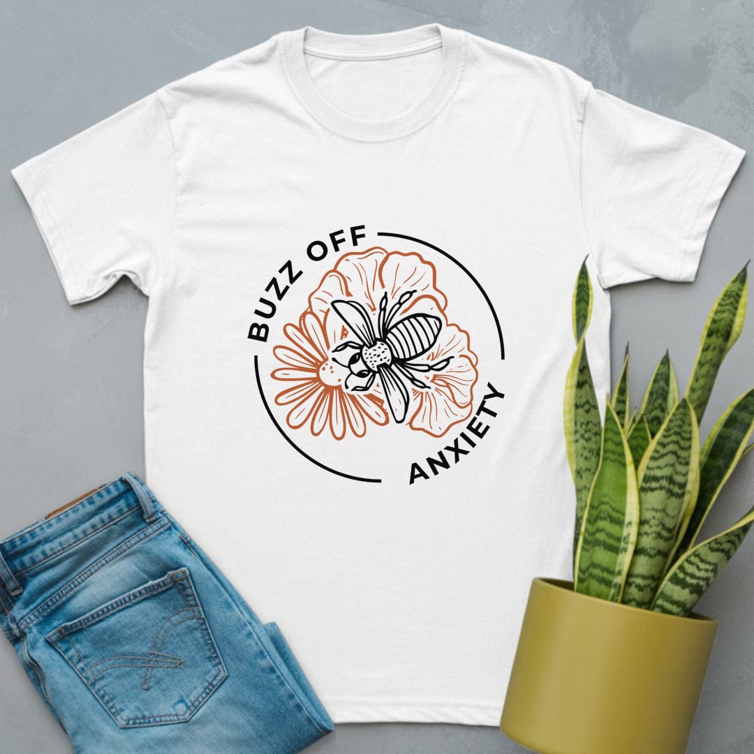 Buzz Off Anxiety Shirt White / S