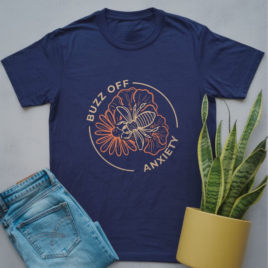 Buzz Off Anxiety Shirt Navy / S