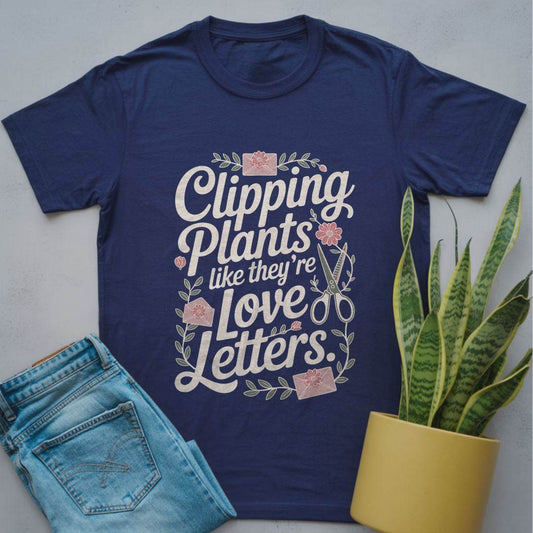 Clipping Plants With Love Shirt Navy / S
