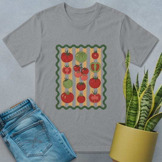 Decorative Tomatoes Shirt Sport Grey