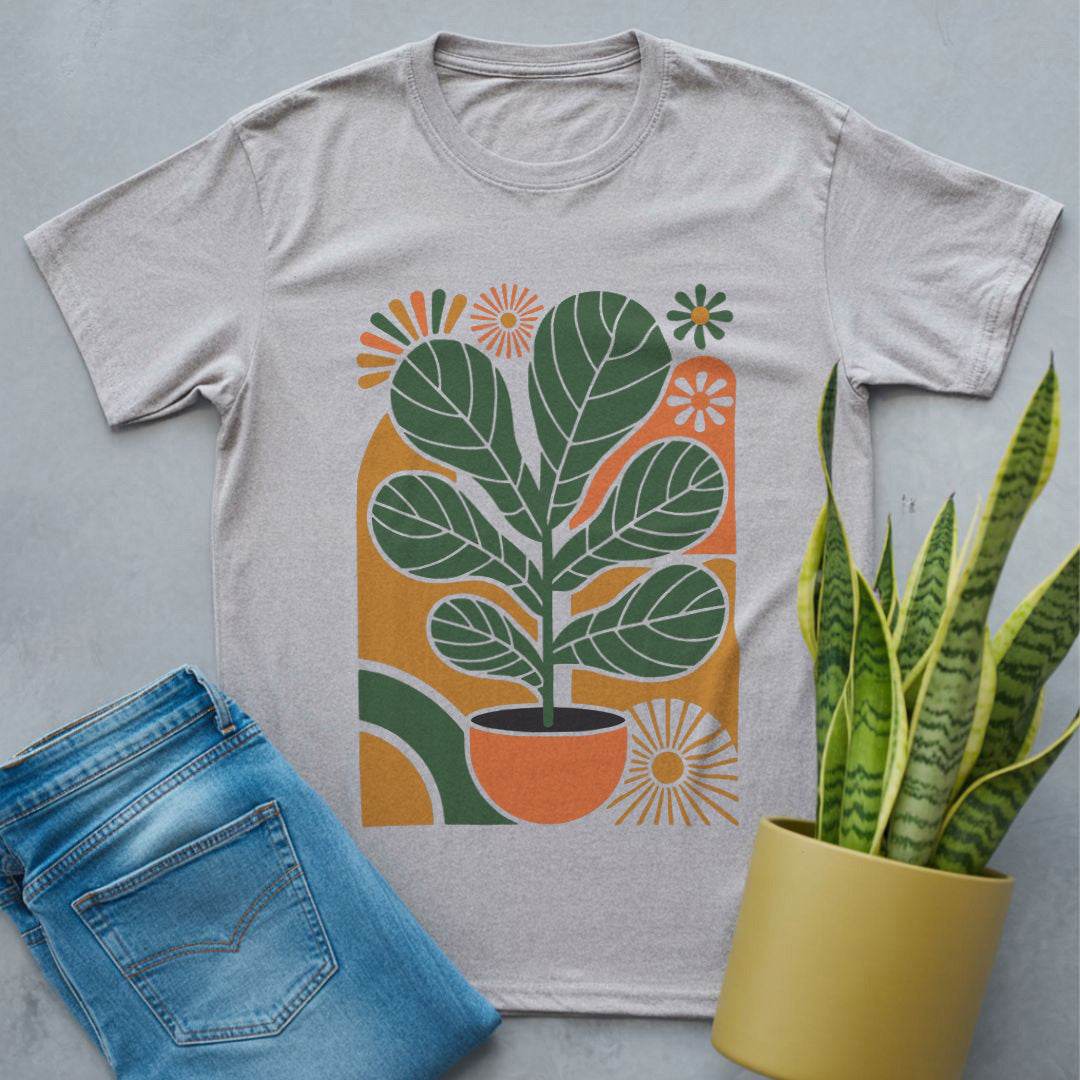 Fiddle Leaf Fig Graphic Shirt Sport Grey / S