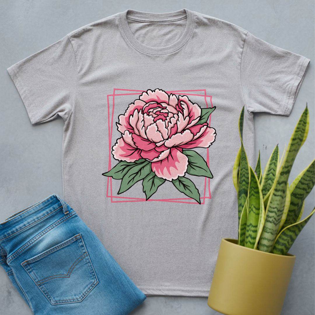 Framed Peony Love Shirt Sport Grey / S
