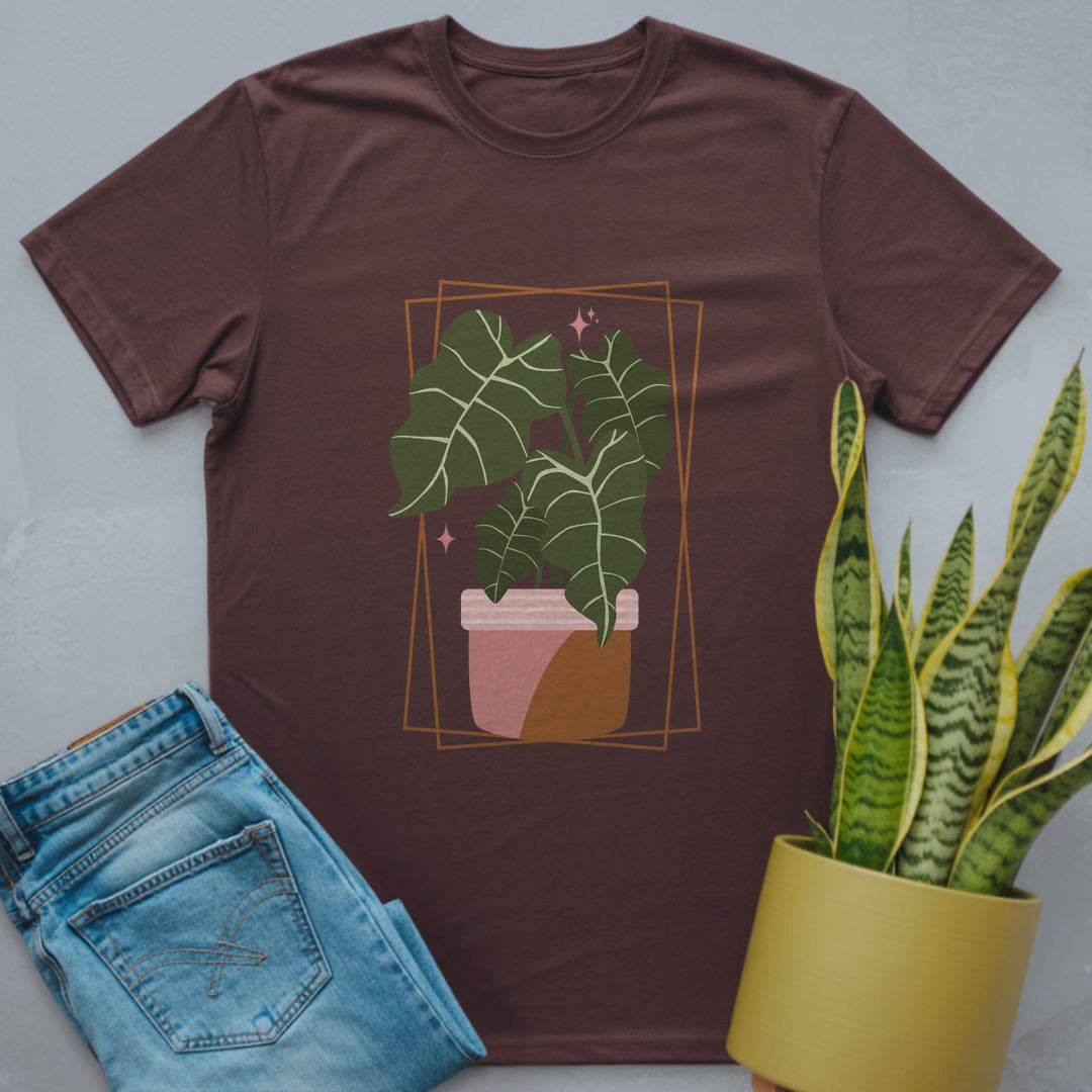 Framed Philodendron Shirt Dark Chocolate / S