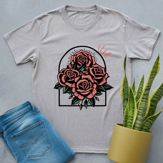Framed Roses Shirt Sport Grey / S