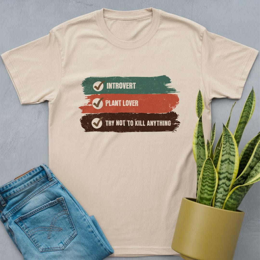 Funny Introvert Plant Lover Shirt Natural / S