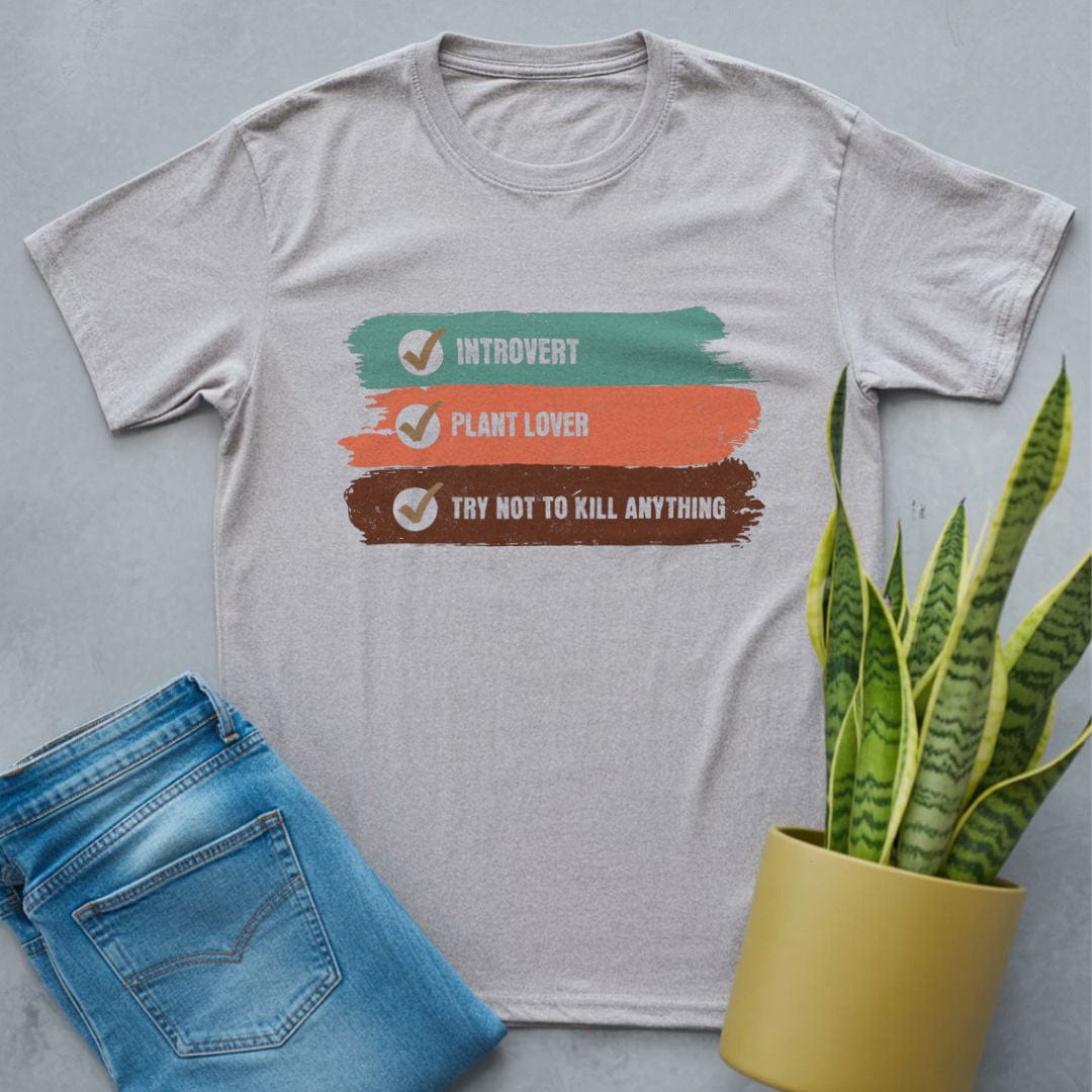 Funny Introvert Plant Lover Shirt Sport Grey / S
